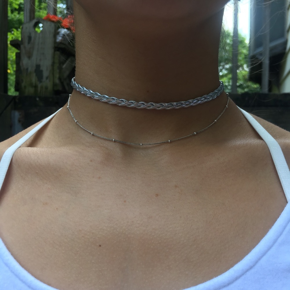 Silver Braided Choker by Francesca’s